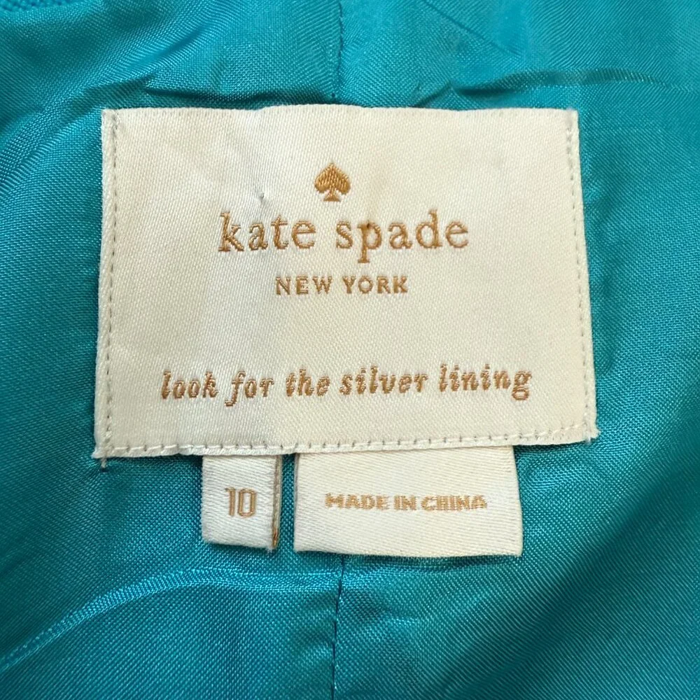 Turquoise/Cerulean Kate Spade Sleeveless Dress